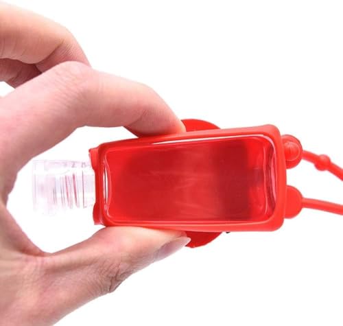 Red Strawberry Empty Travel Bottle Hand Sanitizer,Cartoon Hangable w Cover Silicone Refillable Bottle Cosmetic Container for Hand Soap Holder Refillable Cosmetic Containers Pump Dispensers3