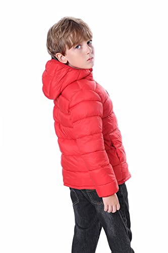 Image of Hooded Puffer Jackets for Boys and Girls - Lightweight and Packable - Autumn and Winter Coat, Warm and Comfy