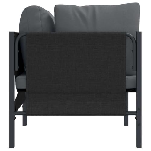 Canapé d'angle de jardin modulable 160x80 cm extérieur avec coussins - 7