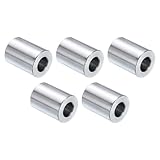 uxcell 5pcs Stainless Steel Spacer 3/8' Bore x 3/4' OD x 1' Length Screw Standoff Bushing Plain Finish Round Metal Spacer for 3/8 Screws Bolts and Rods