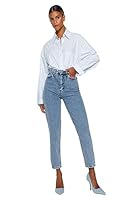 TRENDYOL Damen Gerade Mama Hohe Taille Jeans