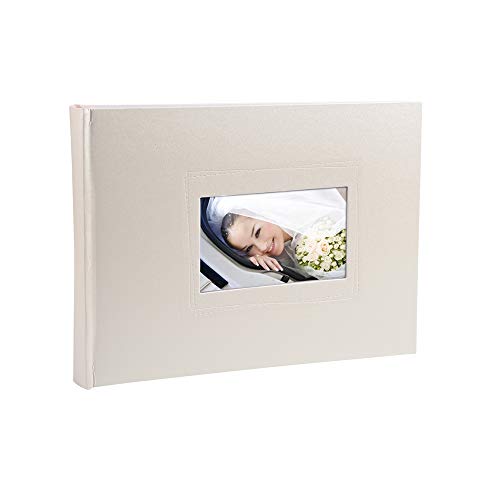 Exacompta 11323E Softissimo Album Photos Livre 30 Pages Carton/Papier Ivoire Nacré 21,6 x 28,5 x 1,8 cm