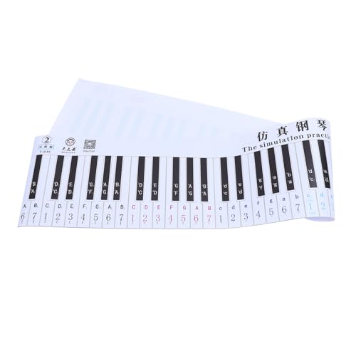 Abaodam 1Pieza Tabla Piano de Práctica de Digitación Material Duradero Principiantes Habilidades Musicales