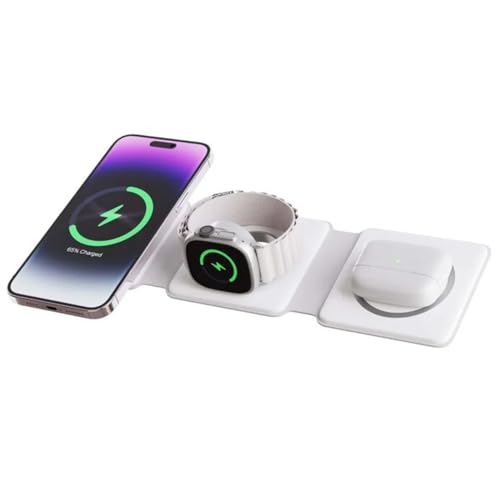 3 in 1 Magnetic Foldable Wireless Charger | MagSafe Compatible fo...