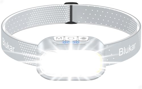 Lampe Frontale Blukar Rechargeable 2000 Lumens – Super Lumineuse, Légère, Noire