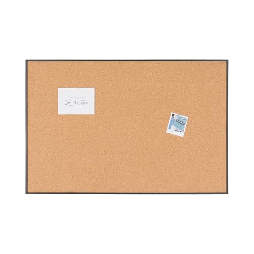 Bi Office New Basic   Tablero de corcho, 885 x 585 mm, color negro