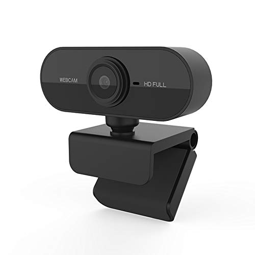 NIYPS Webcam con micrófono, HD 1080P Streaming Webcam para PC, MAC, portátil, Plug and Play Cámara USB para Youtube, Skype Videollamadas, Estudio, Conferencias, Juegos con Clip Rotable 4 Cover
