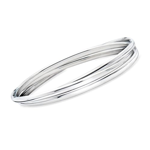 Ross-Simons Italian Sterling Silver Rolling Bangle Bracelet