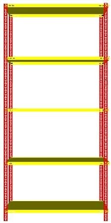Sarı Kırmızı Taraftar Rafı - 5 Katlı Taraftar Rafları
