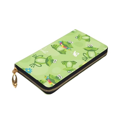 Portefeuille long en cuir noir pour homme et femme étanche avec grand compartiment monnaie