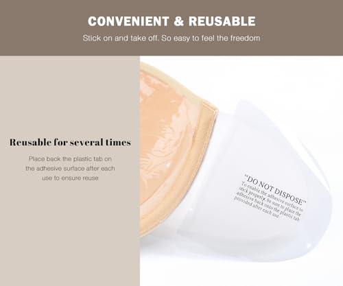 Image of Backless Strapless Push Up Bra for Women Thick Padded Sticky Underwired Bras Self Adhesive