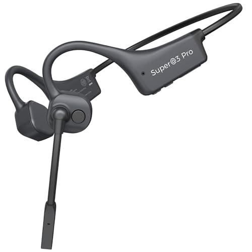 骨伝導イヤホン Bluetooth マイク付き ノイズキャンセリング クリアな通話 こつでんどうイヤホン 耳を塞がない オープンイヤーヘッドホン 運転中の通話可能 急速充電 8時間連続使用 超軽量 WEB会議/テレワーク/リモートワーク/在宅勤務