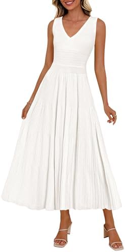 PRETTYGARDEN Summer Dresses for Women 2026 Spring Casual Sleevele...