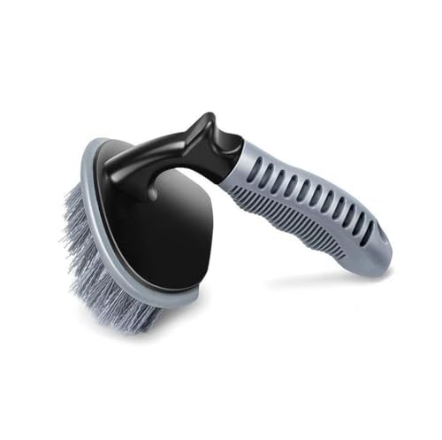 Image of Tire Cleaning Brush- Heavy Duty Car Tire Scrub Brush | Deep Cleaning Hard Bristles | Ergonomic Grip Handle for Car & Bike Tires