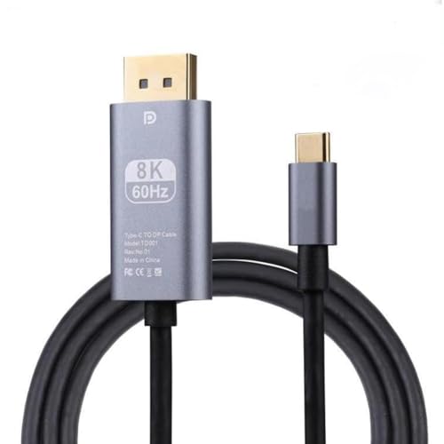 MICROWARE USB C to DisplayPort 1.4 Cable 6FT 8K@60Hz, 4K@120Hz, USBC Type C to DisplayPort Unidirectional USB C to DP Compatible with Thunderbolt 5/4/3, MacBook Pro/Air, iPad, iPhone 17/16, Mac mini