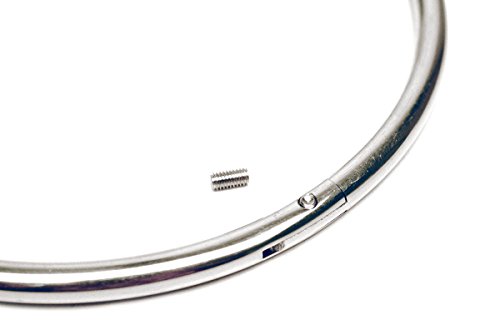 18" Eternity Polished Stainless Steel Locking Choker, Day Collar, Metal Collar, Necklace 8MM - CuffStore4