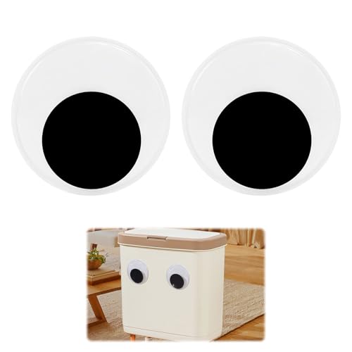 2 Pcs Giant Googly Eyes 80mm Large Googly Eyes Self Adhesive Big Googly Eyes Self Adhesive Funny Googlie Wiggle Eyes for Crafting Big Stick on Eyes for Crafts DIY Scrapbooking Toy Wall Door Decor