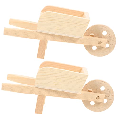 Genérico 2 Piezas Mini Carro Casa Ruedas Figuritas Castor Miniatura Juguetes Muñeca Blando Equipo Accesorios Modelos De Minicarretillas Modelos De Mini Carretillas Madera