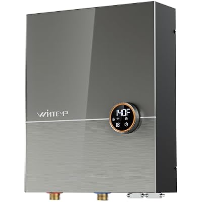 Wintemp 27kW Tankless Water Heater Electric 240V, On Demand Hot Water, Automatically Maintains Water Temperature, Up to 6.5 GPM, WiFi Control, ETL Eertified, Eco, WM27V Plus