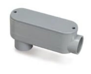 RSLB30S 1" PVC Type LB Conduit Body, Schedule 40 Electrical Conduit Fitting, Weatherproof Access Fitting, Gray (10 Pack)