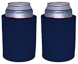 Blank Thick Foam Old School Can Cooler (2 Pack, Navy Blue)
