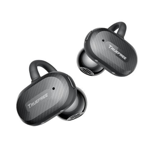 Truefree C10 Clip-On Wireless Earbuds Open-Ear Earphones Bluetooth 5.4 12mm Driver with Spatial Sound 28H Playtime IPX5 Water-Resistant AI-ENC Clear Calls Dual Connection App Customizable
