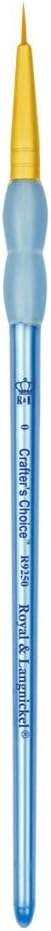 Royal Brush R9250-5/0 Crafter's Choice Taklon Round Brush, Size 5/0, Gold