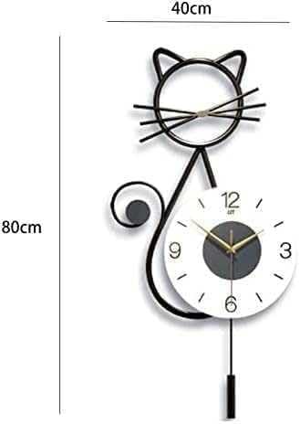Horloge Murale Pendule Moderne Horloge Murale Silencieuse Mode pour Salon Bureau Cuisine Art Horloge Décorative en Métal pour Chambre à Coucher Élégant Accessoire de Décoration Maison