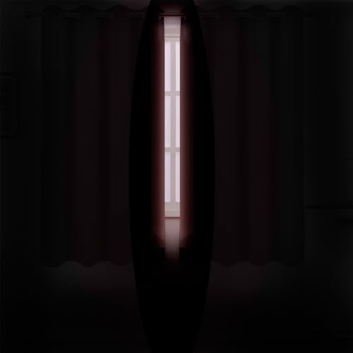 Image of LEMOMO Blackout Curtains 66 x 72 Inch Long Coral Curtains Set of 2 Panels Room Darkening Curtains for Bedroom and Living Room