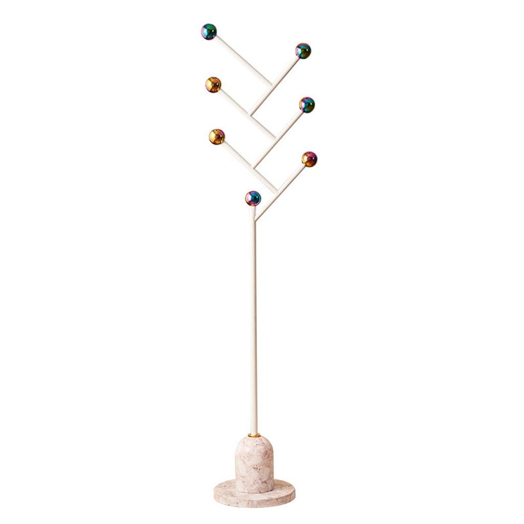 Porte-manteau de bureau en forme d'arbre coloré avec base en acier stable