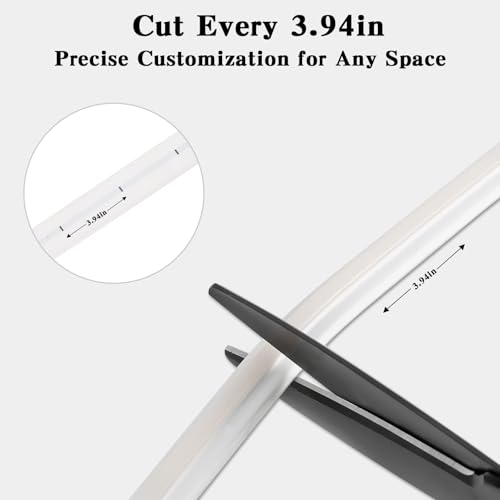 Image of COB LED Strips Light Cuttable Flexible 240 LEDs /m with Adhesive 1M 110V 120V 3.28 Feet LED Strip Rope Lighting with Plug for Bedroom Kitchen Cabinets (Warm White, 3.28ft)