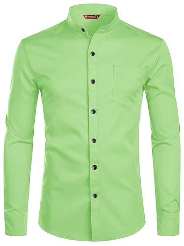 Image of Men's Slim Fit Beige Color Cotton Blend Casual Shirt