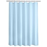 Titanker Fabric Shower Curtain Liner, Baby Blue, Waterproof, Lightweight, Machine Washable, 70 x 72 Inches