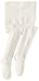 Jefferies Socks Little Girls'  Seamless Organic Cotton Tights, Ivory, 4-6 Years