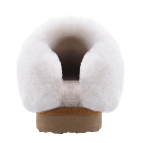 Litfun-Fuzzy-House-Slippers-for-Women-Fluffy-Memory-Foam-Suede-Slippers-with-Faux-Fur-Collar-Indoor-Outdoor 312 6Hrw7UL