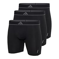 ADIDAS Men's Underwear 3 Pack Boxer Briefs Ultra Breathable Stretch Active Micro Flex Moisture Wicking Boxers for Men Black