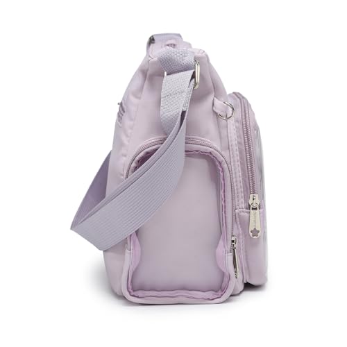 Image of Canvas Ita Bag Crossbody Shoulder Bag Kawaii Purses and Handbags with Anime Pins Display Medium