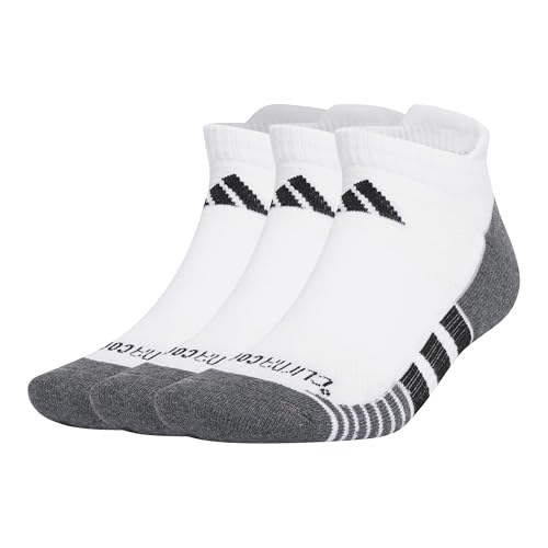 adidas Mixte Performance Climacool Cushioned Low 3P Socks, White/Black, 45-48