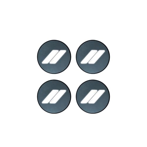 Image of IPG Compatible for Dodge Charger Challenger Durango Wheel Center Cap Decal Sticker Wrap Kit Personalize Your Vehicle (Inner Logo, Reflective - White)
