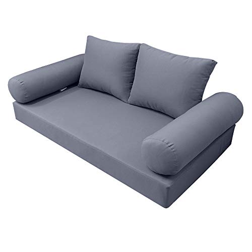 Prolinemax Style1 Twin Size 5PC Knife Edge Outdoor Daybed Mattress Cushion Bolster Pillow Complete Set AD001