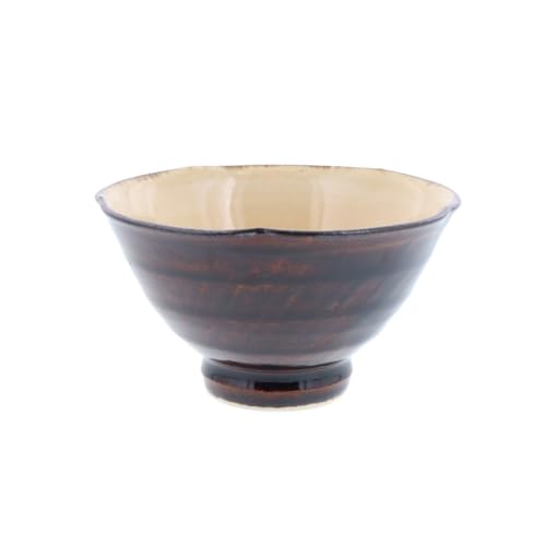 EAST table(イーストテーブル)花型茶碗 飴 口径12.4×高さ7cm 野の花 陶器 美濃焼 レンジ対応 220-008-02