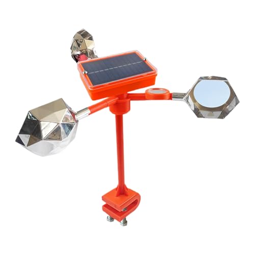 Repelente De Aves Reflectante Para Exterior - Ahuyentador De Aves Para Techo Con Alarma Sonora Ajustable - Repelente De Energía Solar Para Pájaros Carpinteros Y Gorriones Para Techo Huertos Terraza Ja