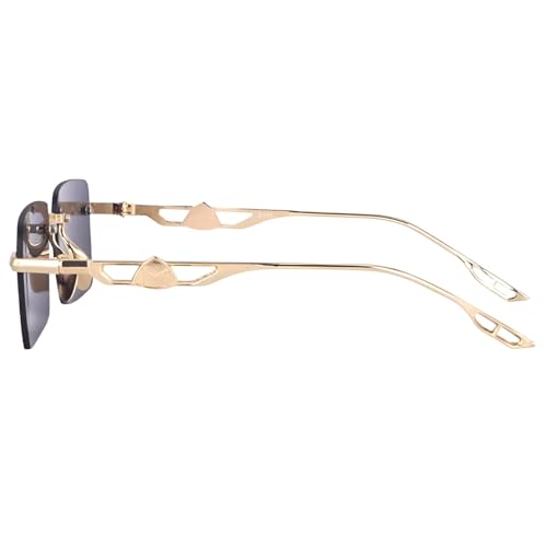 Image of IFLASH UV Protected Rectangular Rimless Sunglasses for Men and Women