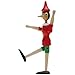 CC CASALINGHI Pinocchio in Legno Burattino Statuetta Statua Snodabile, 30 Centimetri