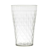 HOME DECO FACTORY, KA0600, Mirage 4 Plastic Glass, Elegant and modern Design, Light and robust, Disposable and Reusable, Easy to clean, ideal for All Occasions, 4 Pieces, transparent
