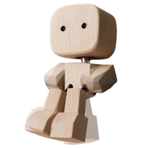 Estatua De Madera Del Hombre - Ornamento De Tablero De Automóviles De 8x5 Cm, Figura Creativa De Madera | adornoss De Maderra De Dormitorio, Escultura Artística Coleccionable, Estatuas Decorativas