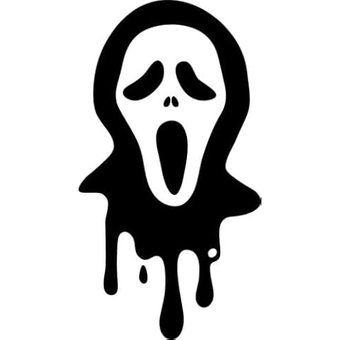 Halloween Horror Scary Scream Face Sticker Cover