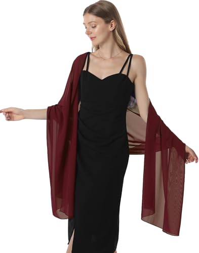 image for Hotshawl Chiffon Shawls and Wraps for Evening Dresses Women Elegant So
