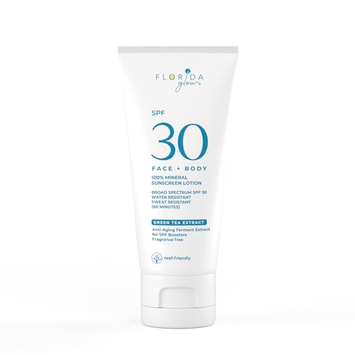 Florida Glow Mineral Sunscreen SPF 30 for Face &...