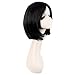 MapofBeauty 12 Inch/30 cm Fashion Unisex Short Straight Beauty Wig (Black Brown)